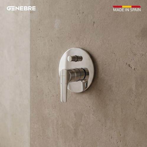 خلاط دش GENEBRE مخفي كروم خطين دائري