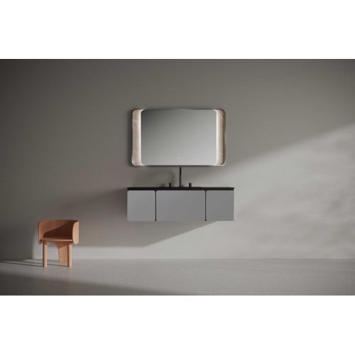 مغسلة دولاب خشب رمادي 120 سم