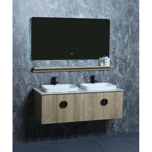 مغسلة خشب لون خشبي مقاس 120سم