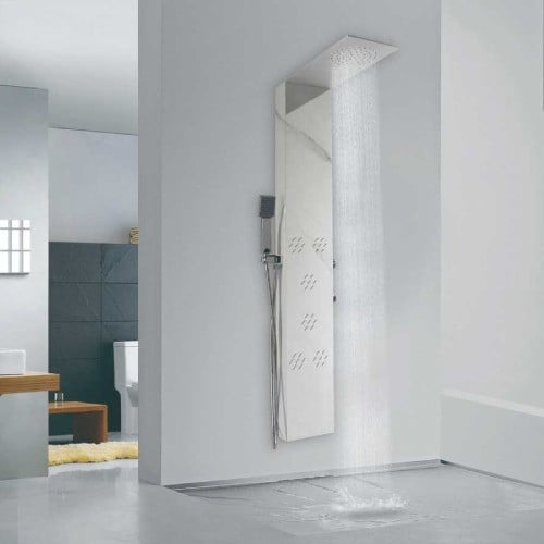 دش جداري استيل أبيض رخامي SLIM