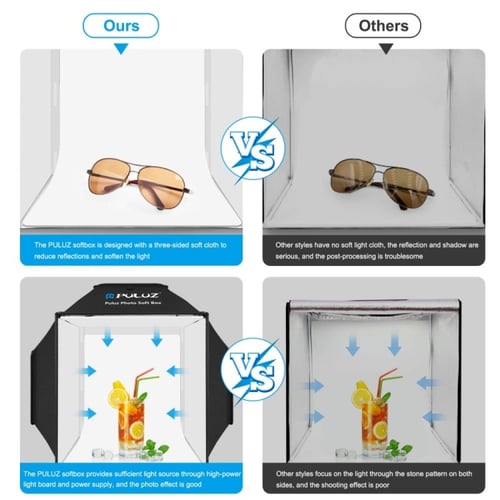 صندوق التصوير 40*40 سم بولوز مع 4 خلفيات