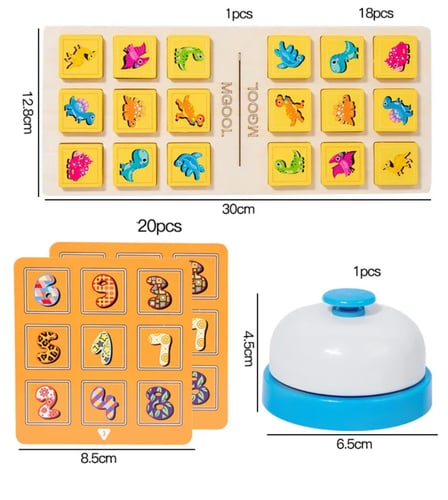 1+1 لعبة تحدي خشبية وجهين