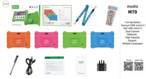 تابلت للاطفال من شركة Modio - جهاز لوحي أندرويد بش...