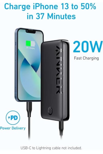 بطارية متنقلة سيلكت من شركة انكر بسعة 20000 الف مل...