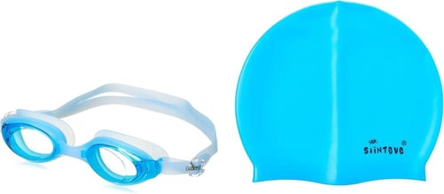 SAINTEVE مجموعة السباحة الاحترافية – نظارة + قبعة...