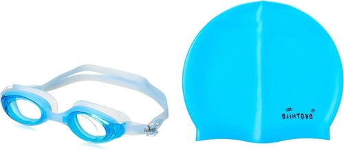 SAINTEVE مجموعة السباحة الاحترافية – نظارة + قبعة...