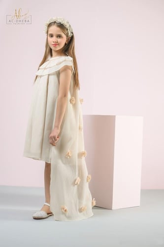 فستان بناتي (الفراشة العاجي) 3-8 سنوات