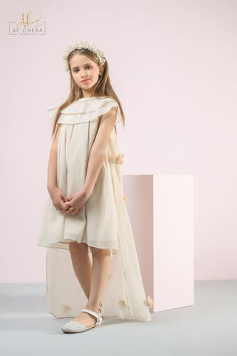 فستان بناتي (الفراشة العاجي) 3-8 سنوات