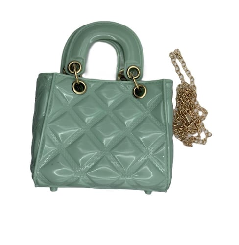 حقيبة سلكون ميني «لوميير» مبطنة بسلسلة ذهبية