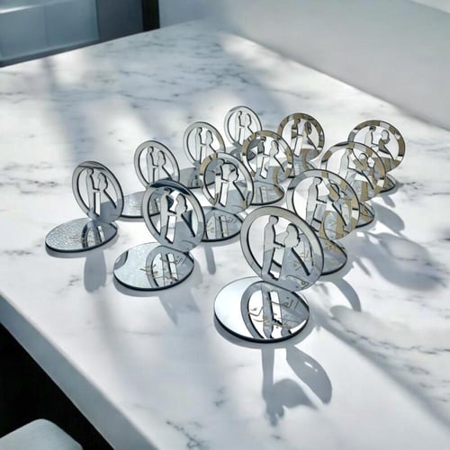 توزيعات زواج فضية– عروس وعريس بدون تعبئة (عدد 12)