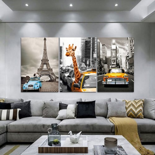 طقم 3 لوحات قماش كانفس موديل (C1)