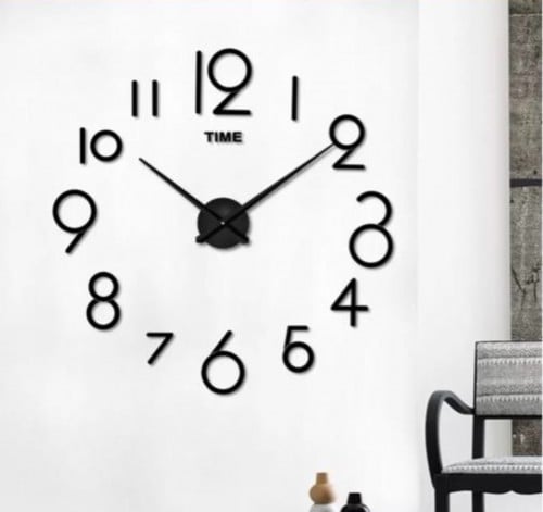 1 + 2 مجاناً ساعة حائط 3D موديل 010B