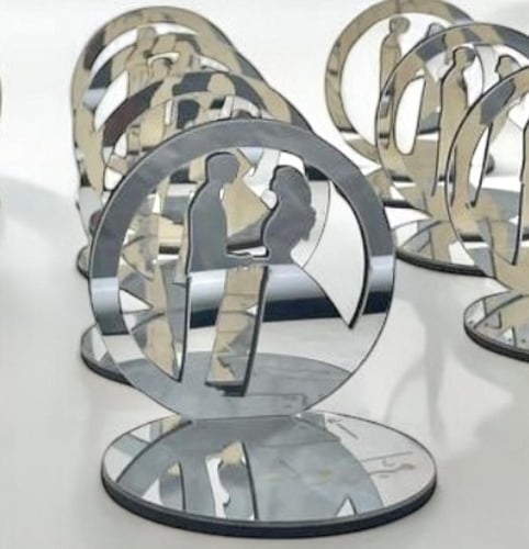 توزيعات زواج فضية– عروس وعريس بدون تعبئة (عدد 12)