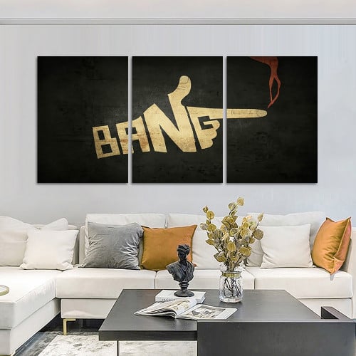 طقم 3 لوحات قماش كانفس موديل (C19)