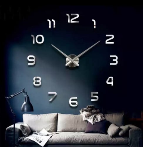 1 + 2 مجاناً ساعة حائط 3D موديل 002S