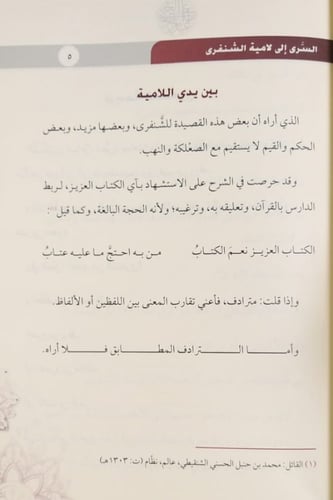 السرى إلى لامية الشنفرى