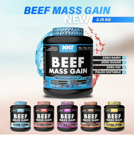 NXT BEEF MASS / بروتين اللحم لزيادة الوزن بعدة نكه...