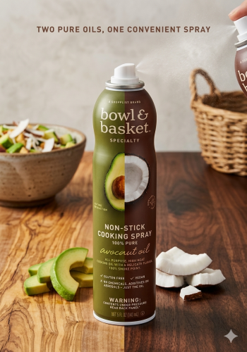 زيت بخاخ طبخ بعدة نكهات Bowl & basket oil spray