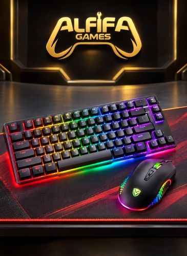 مجموعة ألعاب ASA 4 في 1 RGB (كيبورد + ماوس + سماعة...