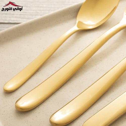 طقم ملاعق 24 قطعة ذهبي