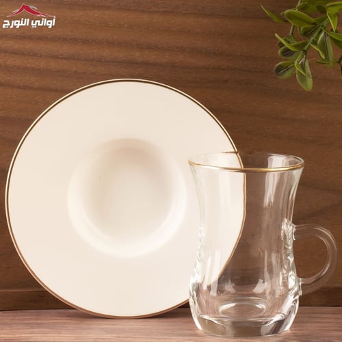 طقم بيالات وفناجين اريج أبيض