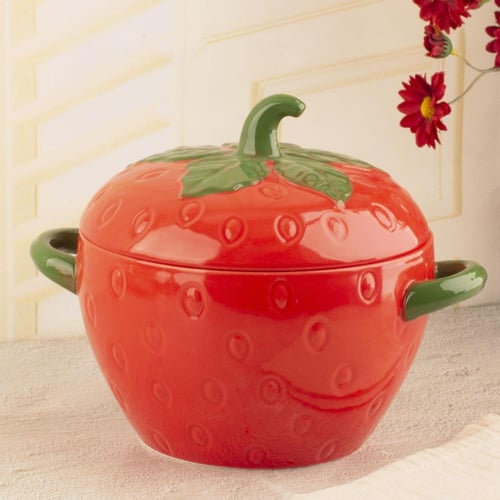 بادية سيراميك شكل فراولة