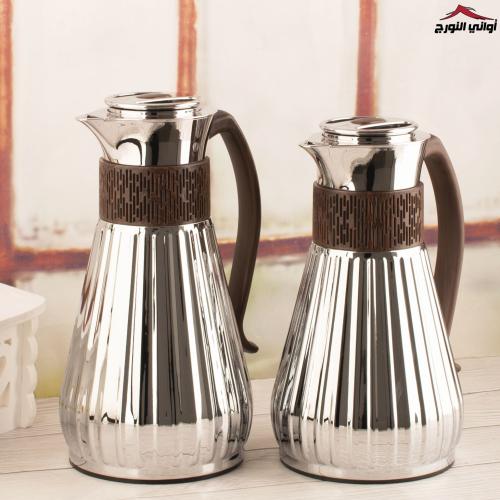 طقم ترامس عزة كروم يد خشب