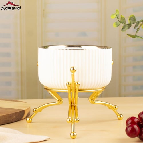 صحن فواكه أو حلويات رشا بستاند ذهبي