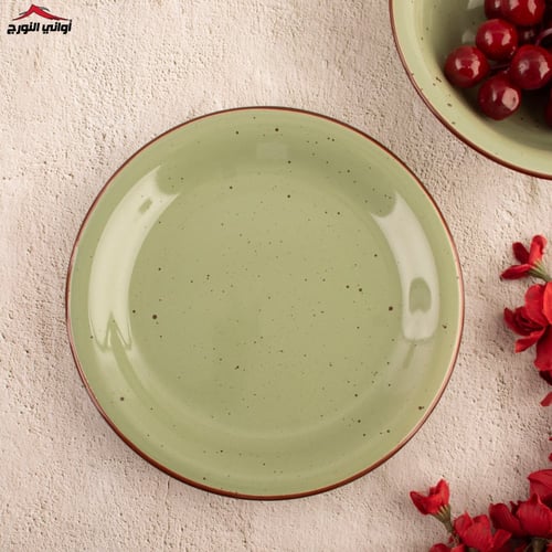 طقم عشاء ناتاليا 16 قطعة أخضر منقط