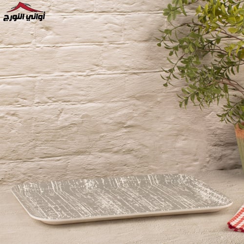 تبسي ملامين لارين رمادي بخطوط بيضاء