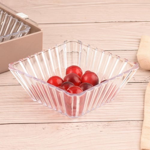 صحون مكسرات رباعي بغطاء اكريلك