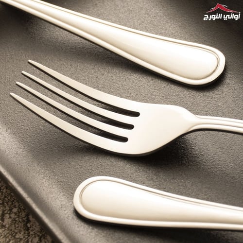 طقم شوك اكل 6 قطع فضي