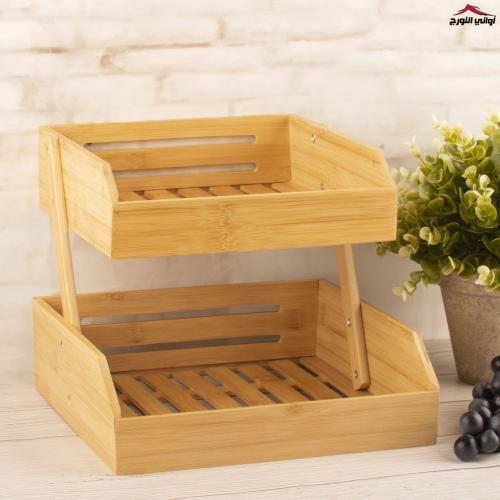 رفوف تنظيم خشب بامبو