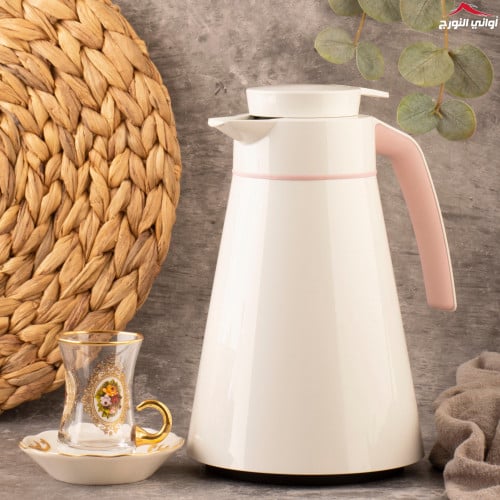 ترمس الماني أبيض بمسكة وردي ماركة إمزا