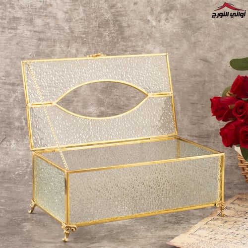 علبة منديل زجاج ثلجي