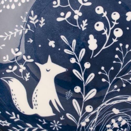 طقم سفرة 18 قطعة رسم سنجاب مع غزال