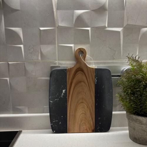 لوح تقطيع خشب وماربل