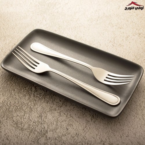 طقم شوك اكل 6 قطع فضي