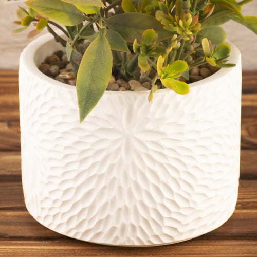 فازة زهور أخضر برتقالي