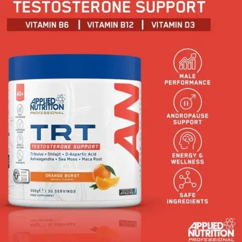 أبلايد نيوتريشن - TRT لدعم هرمون التستوستيرون (300 جم) - Applied Nutrition TRT Testosterone Support