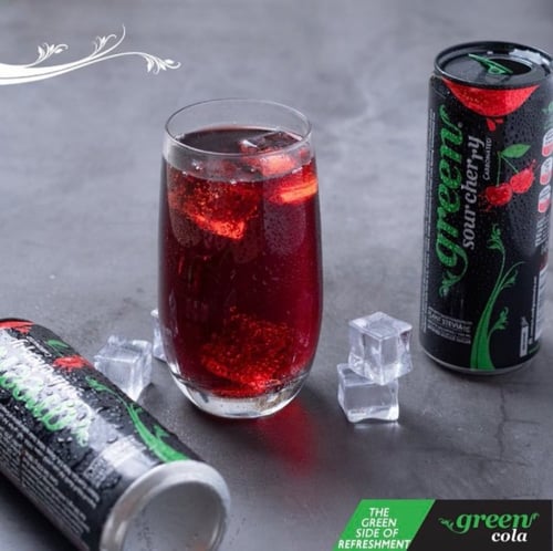 جرين كولا مشروب غازي مُحلى بستيفيا نكهات متعددة