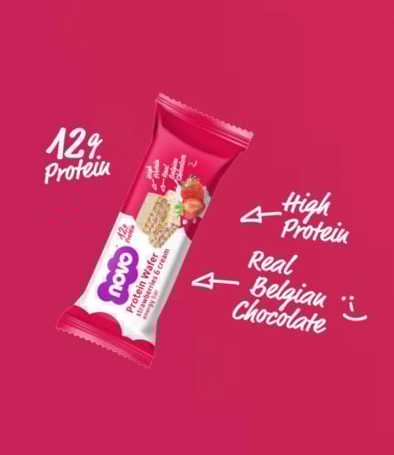 نوفو ويفر بروتين بار فرولة وكريم