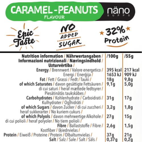 نانو بروتين بار كراميل بينت