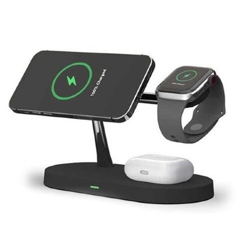 قاعدة شحن لاسلكية 3 في 1 اسود