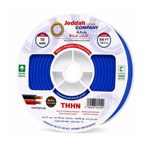 سلك كهربائي مفرد 10 AWG (6 ملم) – 500 قدم – كابلات...