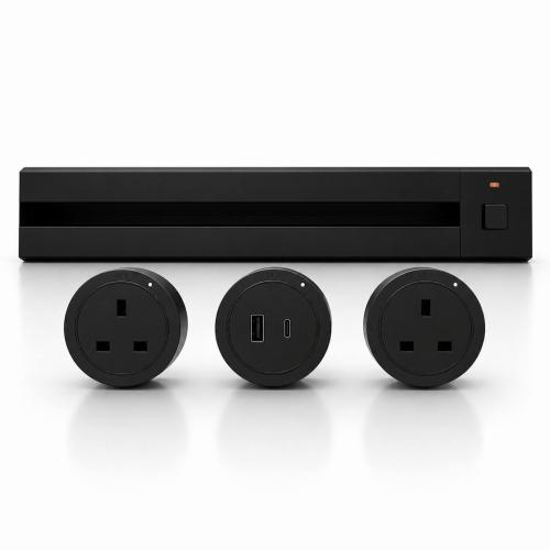 مجرى أفياش ذكي 40 سم مع فيشين وUSB وType-C
