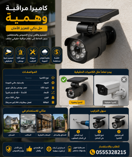 كاميرا مراقبة وهمية - شبيهة بالحقيقية 100%