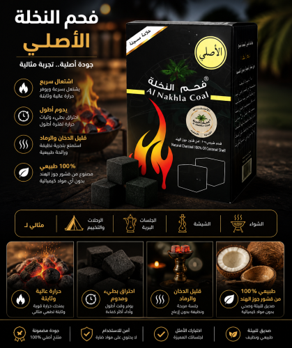 فحم النخلة الاصلي 1 كيلو -فحم النخلة الاصلي بوزن -...
