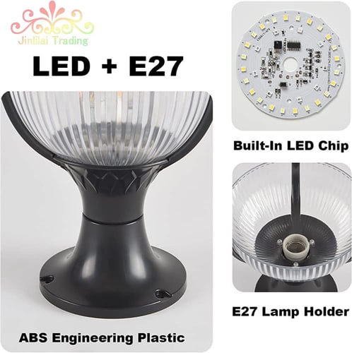 لمبة أسوار المباني تعمل بالطاقة الشمسية بإضاءة بيض...