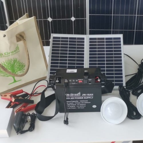 بطارية رحلات متنقلة 18 امبير مع شحن جوال ولمبات